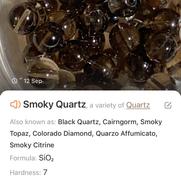 Natural Smoky Quartz Adjustable Short Necklace, Genuine Gemstone + Bronze Acorn - Picture 12 of 13